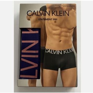 Calvin Klein Statement 1981 Microfiber Low Rise Trunk Underwear NB1702 502 XL